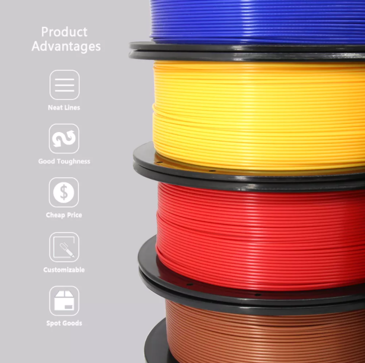  2022 Filamentos impresos en 3D multicolores más populares PBAT PLA