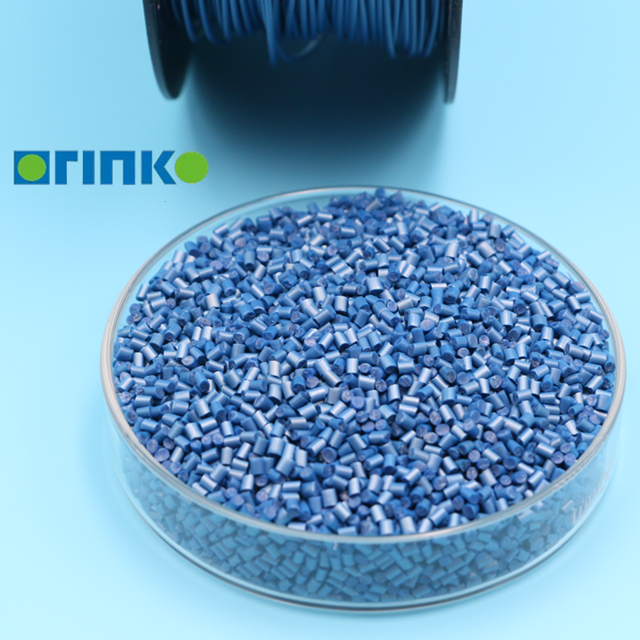 Material biodegradable del PLA de las pelotillas plásticas del Pla del color del metal de ORINKO para el filamento de la impresión 3D